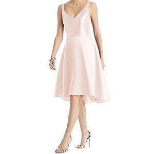NWT Alfred‎ Sung Blush Sleeveless Hi-Low Cocktail Formal Dress Size 18
